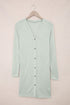 Solid Color Open-Front Buttons Cardigan