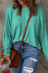 Solid Color Patchwork Long Sleeve Top