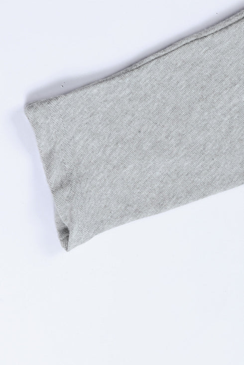 Solid Color Patchwork Long Sleeve Top