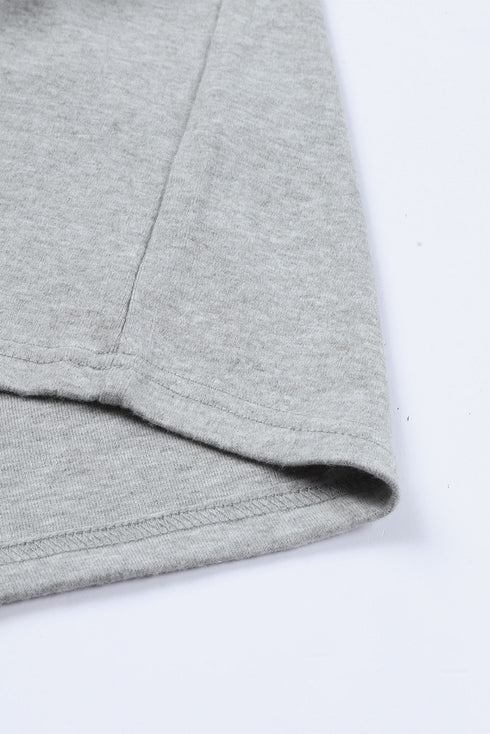 Solid Color Patchwork Long Sleeve Top