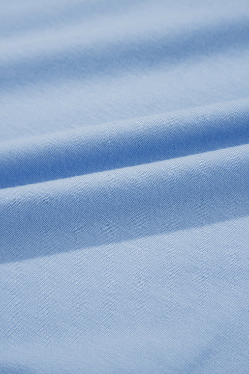 Solid Color Pocketed Raw Edge Babydoll Dress