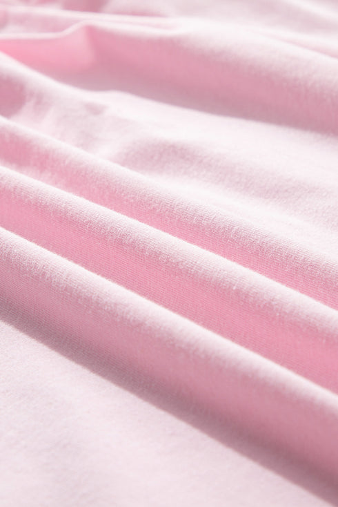 Solid Color Pocketed Raw Edge Babydoll Dress