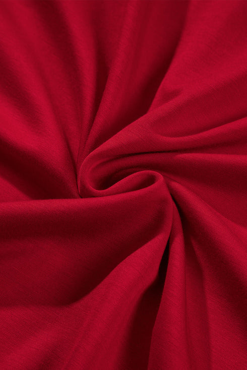 Solid Color Ruched Detail Long Sleeve Midi Dress