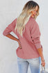 Solid Color Zip Collar Sweatshirt With Pockets