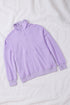Solid Color Zip Collar Sweatshirt With Pockets