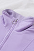 Solid Color Zip Collar Sweatshirt With Pockets