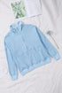 Solid Color Zip Collar Sweatshirt With Pockets