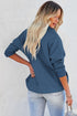 Solid Color Zip Collar Sweatshirt With Pockets