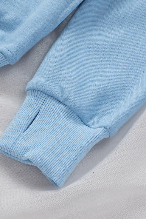Solid Color Zip Collar Sweatshirt With Pockets