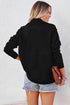 Solid Color Zip Collar Sweatshirt With Pockets