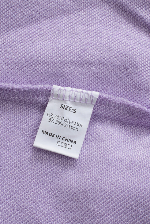 Solid Color Zip Collar Sweatshirt With Pockets