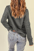 Solid Color Zip Collar Sweatshirt With Pockets