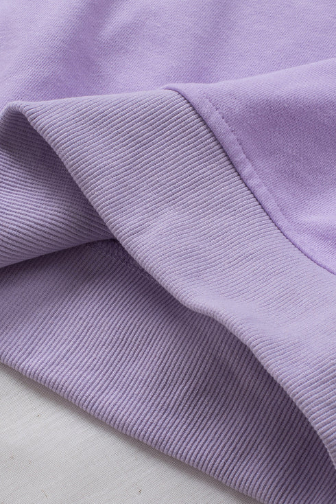 Solid Color Zip Collar Sweatshirt With Pockets