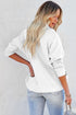 Solid Color Zip Collar Sweatshirt With Pockets