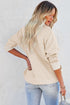 Solid Color Zip Collar Sweatshirt With Pockets