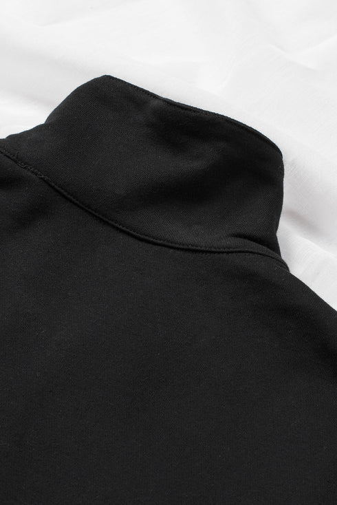 Solid Color Zip Collar Sweatshirt With Pockets