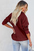 Solid Color Zip Collar Sweatshirt With Pockets