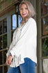 Solid Corded Drop Shoulder Casual Shacket Outerwear