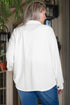 Solid Corded Drop Shoulder Casual Shacket Outerwear