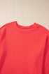 Solid Corded Knit Long Sleeve High Waist Short Set