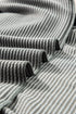Solid Corded Textured Knit Exposed Stitching T-shirt