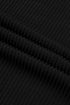 Solid Corded Textured Knit Exposed Stitching T-shirt