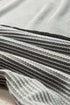 Solid Corded Textured Knit Exposed Stitching T-shirt