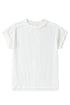 Solid Corded Textured Knit Exposed Stitching T-shirt