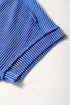 Solid Corded Textured Knit Exposed Stitching T-shirt