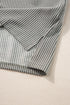 Solid Corded Textured Knit Exposed Stitching T-shirt