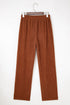 Solid Corduroy Drawstring Elastic Waist Relaxed Pants