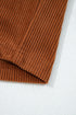 Solid Corduroy Drawstring Elastic Waist Relaxed Pants
