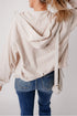 Solid Corduroy Drawstring Hooded Zip Up Jacket