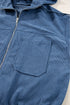 Solid Corduroy Drawstring Hooded Zip Up Jacket