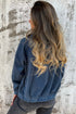 Solid Corduroy Drawstring Hooded Zip Up Jacket