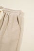 Solid Corduroy Drawstring Pullover Hoodie And High Waist Pant Set