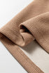 Solid Corduroy Drawstring Pullover Hoodie And High Waist Pant Set