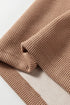 Solid Corduroy Drawstring Pullover Hoodie And High Waist Pant Set