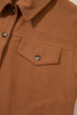Solid Corduroy Flap Pocket Button Up Round Hem Jacket