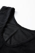 Solid Corduroy Patch Pocket Sleeveless Plus Size Mini Dress
