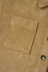 Solid Corduroy Patched Pocket Button Up Casual Jacket
