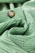 Solid Corduroy Patched Pocket Button Up Casual Jacket