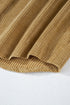 Solid Corduroy Patched Pocket Button Up Casual Jacket