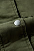 Solid Cotton Snap Button Zipper Fitted Waist Collared Jacket