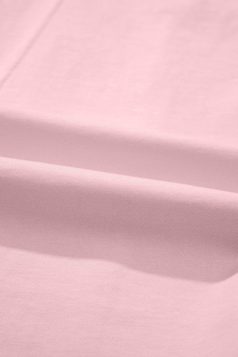 Solid Stitched Detail Loose Tank Top Short Set