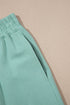 Solid Cropped Tank And Wide Leg Active Pant Set