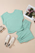 Solid Cropped Tank And Wide Leg Active Pant Set