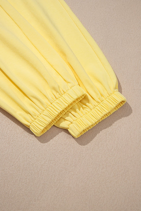 Solid Cropped Tank And Wide Leg Active Pant Set