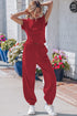 Solid Cropped Tank And Wide Leg Active Pant Set