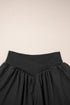 Solid Crossed Waist Tiered Flowy Casual Shorts